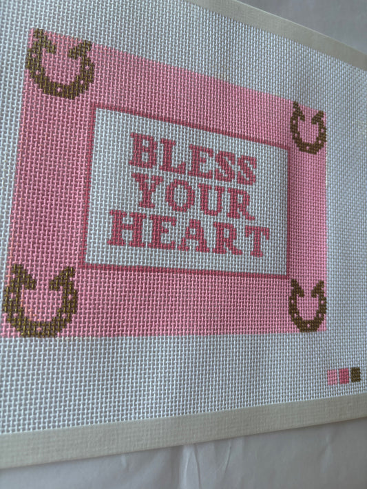 Bless Your Heart Needlepoint Canvas